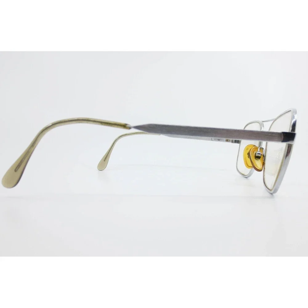 L'Amy Alcide I F Silver Aviator Eyeglass Frames 53-19 140mm Mens Vintage Style